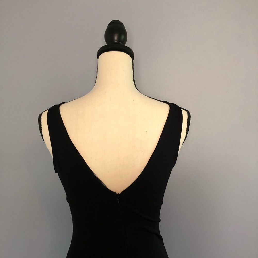 Forever21 Black BodyCon Dress w/ neck details - Picture 4 of 13